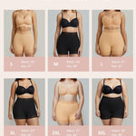 FeelinGirl Body Shaper Panty Tummy Control Shapewear Middle Waist Shorts Butt Shaper Black M