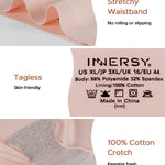 INNERSY Women's High Waist Seamless Underwear No Show Panties Full Coverage Briefs 3-Pack(Medium, Black/Brick Red/Nude)