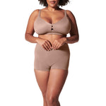 SPANX SPANXshape ExtraOrdinary Boyshort - Sculpting Compression - Women's Shapewear Underwear - Recycled Nylon Fabric Blend - Chestnut Brown - Medium