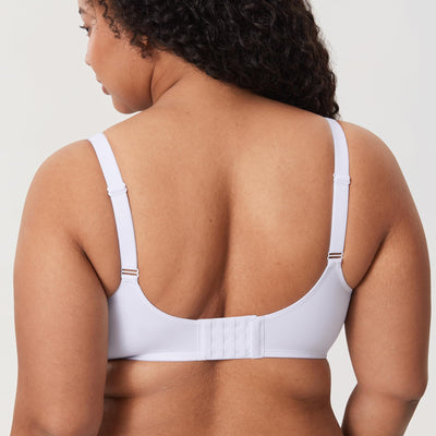 DELIMIRA Women's Confishape Full Coverage Bra Plus Size T Shirt Supportive Underwire Unlined Comfortable Bras White - Unlined 38D