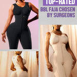 Snatched Body - Women's Stage 1 Faja Colombianas with Bra Shapewear BBL Post Surgery Compression Garment Butt Lifting Beige XS