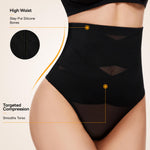 SIMIYA Thong Shapewear Tummy Control for Women High Waisted Stay-Put Body Shaper Girdle Compression Shapewear Thong