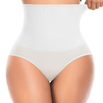 Werena Tummy Control Shapewear for Women High Waisted Body Shaper Briefs Slimming Girdle Shaping Underwear(#A1 High Waist White(seamless),Large)