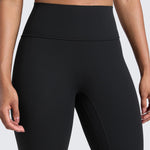 CRZ YOGA Secretsculpt Butterlift Workout Leggings 25" - No Front Seam High Waisted Womens Yoga Pants Booty Scrunch Butt Black Medium