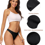 voenxe Women Bikini Underwear,Seamless Breathable Ladies Panties,No Show Comfortable Briefs Undies for Women,Hipster,5-Pack