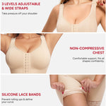 Nebility Fajas Colombianas Moldeadoras Shapewear for Women Tummy Control Postpartum Body Shaper Butt Lifter Bodysuit with Zipper Crotch(Beige, X-Small)