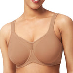 HSIA Minimizer Bras for Women Plus Size, Full Coverage Coolcomfort T Shirt Unlined Bra with Underwire for Heavy Breast, Warm Taupe 34C