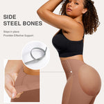 Lover-Beauty Low Back Tummy Control Shapewear Butt Lifting Shorts Seamless Thigh Slimmer Panties Underwear Brown Medium