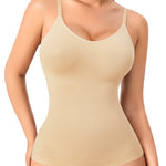 Shapewear Tank Tops for Women Tummy Control Cami Shaper Compression Shaping Undershirt Tops(2#Beige-no pads,3X-Large)