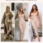 BRABIC Tummy Control Shapewear Leggings for Women Full Body Shapewear Bodysuit Compression Seamless Faja Body Shaper(Beige, Small)