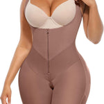 FeelinGirl Fajas Colombianas Moldeadoras Butt Lifting Shapewear Tummy Control Postpartum Faja Body Shaper with Zipper Crotch