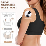BRABIC Black Post Surgery Compression Bra Mastectomy Bra Posture Surgical Bra Breast Augmentation Post op