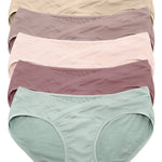 Kindred Bravely Under the Belly Bikini Maternity Underwear for Women and Postpartum Underwear 5 Pack (Assorted Pastels, Medium)