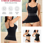 Nebility Compression Tanks for Women Shapewear Tank Top Tummy Control Body Shaper V Neck Camisole(Black,X-Large)