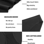 Caterlove Women's Seamless Underwear No Show Stretch Bikini Panties Silky Invisible Hipster 6 Pack (F, Medium)
