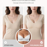FeelinGirl Wireless Bras for Women No Underwire Seamless Full Coverage Comfortable Everyday Bra Medium Support White 36D