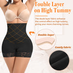 Tummy Control Shapewear Shorts for Women High Waisted Body Shaper Panties Slip Shorts Under Dresses Thigh Slimmer(#A4 Black(shaping),XX-Large)