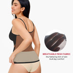 Nebility Compression Tanks for Women Shapewear Tank Tops Tummy Control Body Shaper V Neck Mesh Camisole (Black, Small)