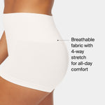 SPANX SPANXshape Everyday Shaping Boyshort - Comfortable Core Control Shapewear Underwear - Invisible Under Clothes - No-Show - Linen - Medium