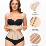 Nebility Waist Trainer for Women Corset Shapewear Tummy Control Faja Body Shaper Waist Cincher with Adjustable Strap(Beige,Small)
