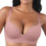 FeelinGirl Wireless Bras Comfortable Push Up Bra Full Support Lift Bralette Seamless Tshirt Bras