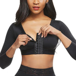 Plus Size Upper Arm Shaper Compression Sleeves for Women - Post-Surgery Slimmer & Corrector Shapewear Tops (02 Black Small)