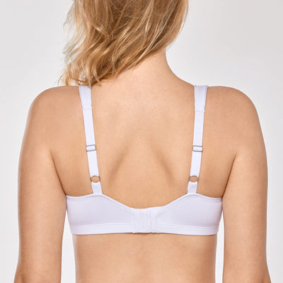 DELIMIRA Women's Minimizer Bra Plus Size Underwire Smooth Full Coverage Seamless Bras White 34E