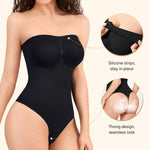 Irisnaya Strapless Shapewear Bodysuit for Women - Tummy Control body suit Tube Top seamless thong bodysuit