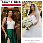 Nebility Strapless Shapewear for Women - Thong Bodysuit Tummy Control Lace Corset Tops Underwire with Removable Strap