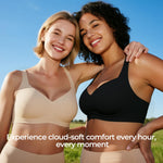 Gailife Womens Seamless Wireless Supportive Lift Bra Push Up Comfort Plus Size Bra No Underwire Full Coverage Tshirt Bralette, Lake Blue, XL