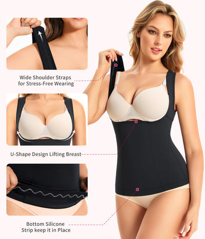 Gotoly Women's Waist Cincher Tummy Control Shapewear Compression Vest Invisible Body Shaper