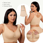 FeelinGirl Front Closure Bras for Women Post Surgery Bra Wirefree Mastectomy Bra Brasieres para Mujer Compression Skin