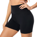 FULLSOFT High Waisted Biker Shorts for Women-5" Tummy Control Fitness Athletic Workout Running Yoga Gym Soft Compression Bike Volleyball Spandex Shorts Clothes for Women Womens Clothing(Black,L-XL)