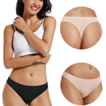 voenxe Seamless Women Underwear Thongs,No Show Ladies Thong,Invisible No Line Breathable Comfortable Panties Undies,Womens No Seam Soft Wide Gusset Tanga,Legging Underpants for Woman 5-Pack