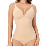 Irisnaya Nude Bodysuits Cami Double lined beige Body suits Tops for Women