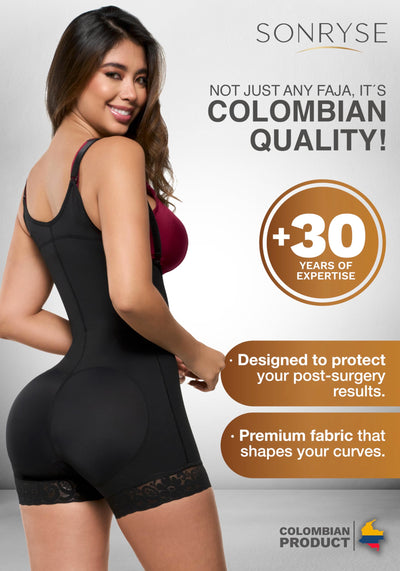 Sonryse Stage 2 faja Tummy Tuck Compression Garment | Faja Body Shaper Shapewear for Women | Fajas Colombianas Moldeadoras Black S