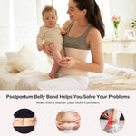 LODAY 2 in 1 Postpartum Recovery Belt,Body Wraps Works for Tighten Loose Skin(M,Beige)