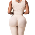 Snatched Body - Women's Stage 1 Faja Colombianas with Bra Shapewear BBL Post Surgery Compression Garment Butt Lifting Beige XS