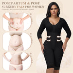 M MYODRESS Fajas Colombianas Faja with Sleeves Tummy Control Bodysuit Shapewear for Women Curvy Faja Stage 2 Post Surgery Tummy Tuck Bbl Lipo Compression Garment Full Body Shaper Postpartum Girdle