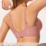 LetsJoli Minimizer Bras for Women Wireless Bra No Underwire Seamless Push Up Full Coverage Supportive Winter Outfits(Pink L)