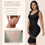 JOSHINE Fajas Colombianas High Compression Long Leg Curvy Faja Compression Garment After Liposuction Faja Corset Body Shaper Black XL