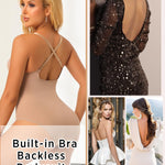 JOYSHAPER Backless Shapewear Bodysuit for Women Tummy Control U Plunge bra Briefs Body Shaper Built in Bra