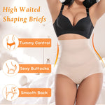 Werena Tummy Control Shapewear Panties for Women High Waisted Body Shaper Slimming Shapewear Underwear Girdle Panty(Beige-smooth Fabric,Large)