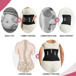 SHAPERX Waist Trainer for Women Tummy Control Waist Cincher Belt Workout Sweat Band Back Support Sport Girdle, SZ8002-New-Black-M