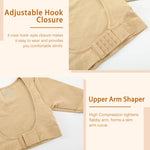 Upper Arm Shaper Compression Sleeves For Women Post Surgery Slimming Posture Corrector Tops Shapewear，Beige，Small
