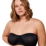 HSIA Strapless Bras for Women, Bella Convertible Minimizer Bra for Large Bust Unlined Underwire Balconette Bras Black 40D