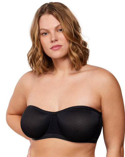 HSIA Strapless Bras for Women, Bella Convertible Minimizer Bra for Large Bust Unlined Underwire Balconette Bras Black 40D