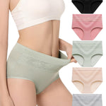 HAVVIS Women's Briefs Underwear Cotton High Waist Tummy Control Panties Rose Jacquard Ladies Panty Multipack (Brief 06-5 Pack - Assorted Colors, X-Large)
