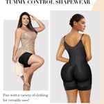 YIANNA Fajas Colombianas Moldeadoras Postpartum Shapewear Tummy Control for Women Full Body Shaper Butt Lifter Compression Garment with Zipper Crotch, YA7283-Black-2XL