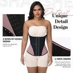 SHAPSHE Waist Trainer for Women Corset Shapewear Tummy Control Cincher Workout Body Shaper with Hooks BLK/X-Large